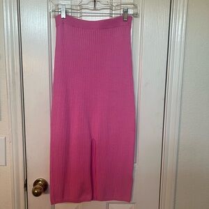 Free People Vibrant Pink Pencil Skirt